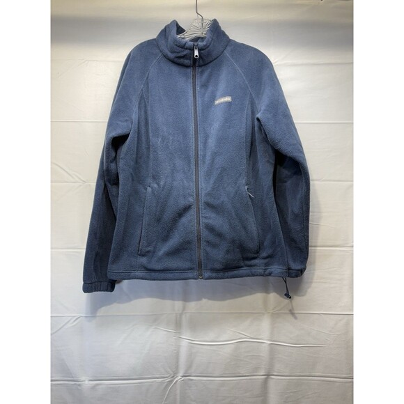Columbia Navy Blue Fleece Full Zip Jacket Athletic Casual Women’s Size 1X - Picture 1 of 6